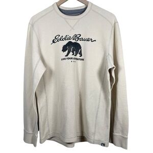 Eddie Bauer Men’s “Live Your Adventure” Bear Thermal Long Sleeve Shirt